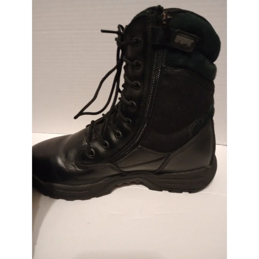 Magnum Response 8 Side Zip Boots Black Tactical Work Boots Mens 9